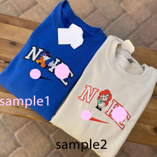 Max and Roxanne embroidered crewnecks