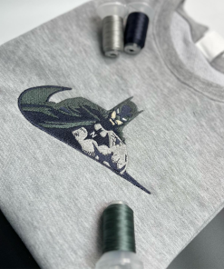 Batman inspired/ fully embroidered sweatshirt or hoodie/…