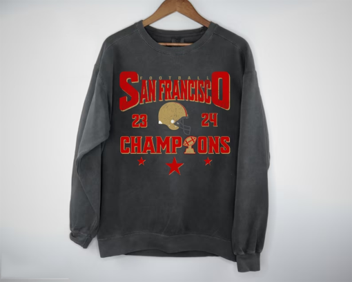 San Francisco Football Vintage Style Comfort Colors Sweatshirt,San Francisco Football Crewneck,SF Champions Sweater,Conference Championship