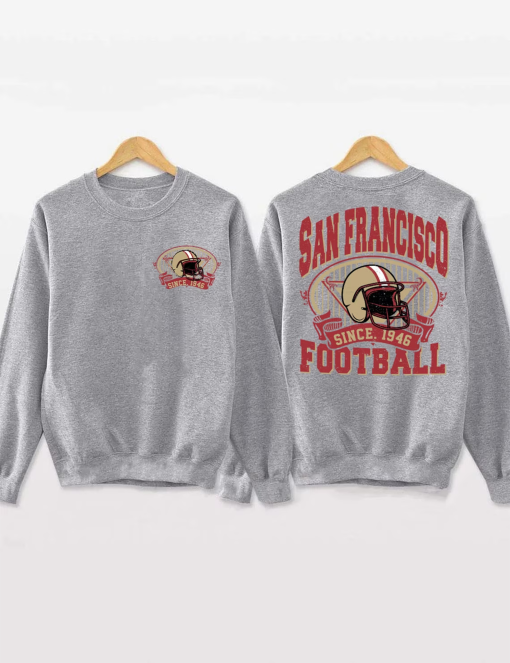 San Francisco Football Sweatshirt,Vintage Style San Francisco Football Crewneck,Football Sweatshirt,SF Football Sweatshirt,Football Fan Gift