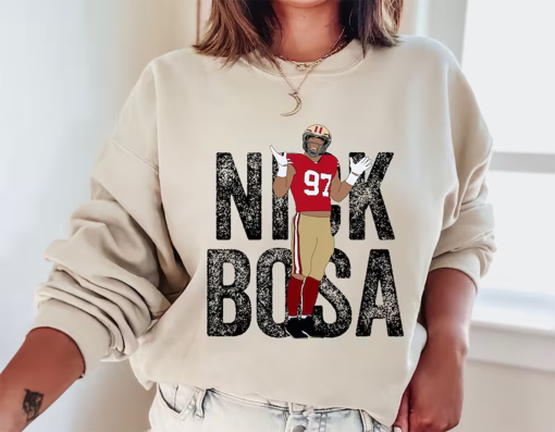 Nick Bosa sweatshirt, Bosa 97 SF football crewneck, San Francisco Unisex heavy blend