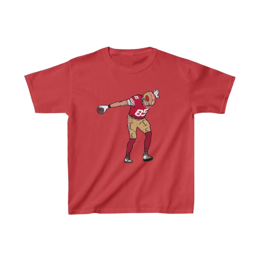 Nfl, Football, Kids shirt, youth tee, nfl tshirt, griddy, Boys shirt, shirt tee tshirt, San Francisco 49ers, niners, George Kittle, nfl sports football, Jersey