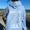 Respect Local Shirt – Aesthetic Shirt Words on Back – Beach Tee Preppy Oversize Tee Shark Shirt Surfing Shirt