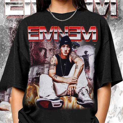 Eminem Slim Shady 90s Rap Shirt, Bootleg Rapper The Marshall Mathers LP Album Vintage Y2K Sweatshirt, Retro Unisex Hoodie 2211R MLUD