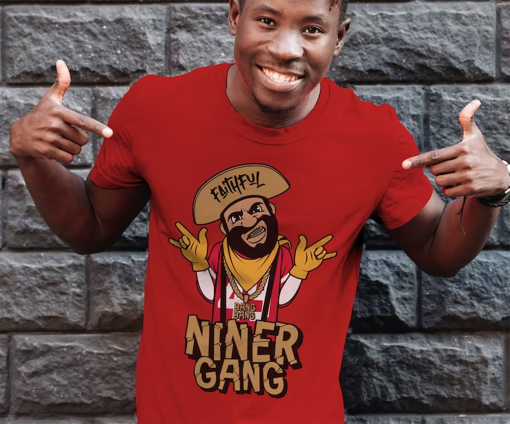 Faithful Niner Gang Tee Shirt | Bang Bang Niner Gang | San Francisco