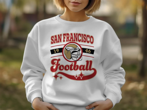 Vintage San Francisco Football Crewneck Sleeveless Sweatshirt Unisex, San Francisco Patch, Retro San Francisco Football, San Francisco 49er