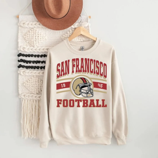 Vintage San Francisco Football Sweatshirt,SF Football Crewneck,Retro Niners Shirt,Gift for 49er Football Fan,SF Football Sweatshirt