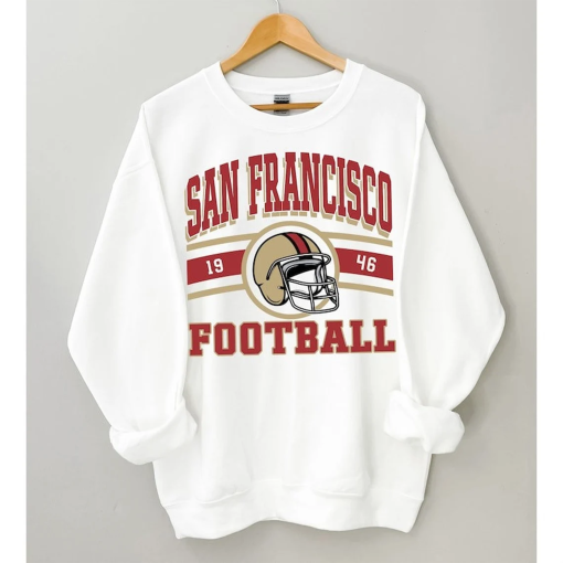 Vintage San Francisco Football Sweatshirt,SF Football Crewneck,Retro Niners Shirt,Gift for 49er Football Fan,SF Football Sweatshirt