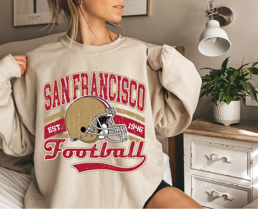 Vintage San Francisco Football Crewneck Sweatshirt, 49ers Shirt, Niners T-Shirt, The Niners, San Francisco Sweatshirt, 49er , Niners Gifts