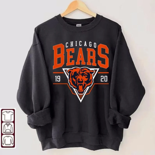 Chicago Football Vintage Crewneck Sweatshirt, Retro Style Bears Shirt, Soldier Field, Gift for Football Fan Chicago Gift Illinois