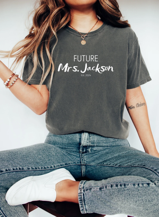 Custom Future Mrs shirt, Personalized Fiance tshirt, newly engaged gift, I Said Yes wifey sweatshirt, wifey tshirt, wife sweatshirt, gifts