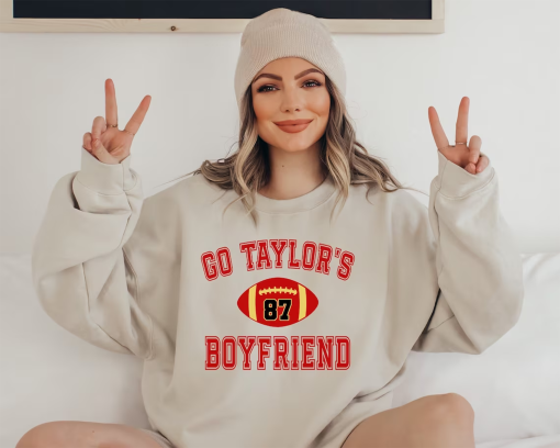 Go Taylor’s Boyfriend Hoodies, Travis Kelce Sweatshirt, Taylor Football, Game Day Hoodie, Funny Football Sweatshirt, Football Fan Gift Tee