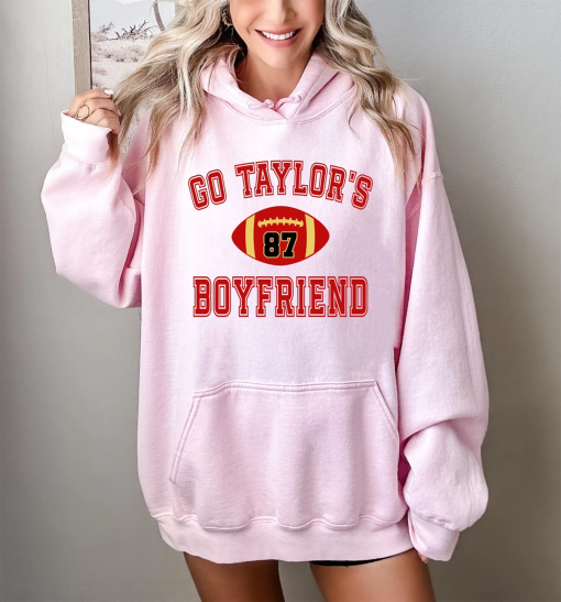 Go Taylor’s Boyfriend Hoodies, Travis Kelce Sweatshirt, Taylor Football, Game Day Hoodie, Funny Football Sweatshirt, Football Fan Gift Tee