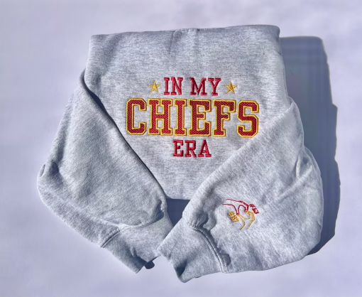 In My Chiefs Era Embroidered Sweatshirt, Kansas City Chiefs, SuperBowl, Swift, Football, Travis Kelce, Crewneck