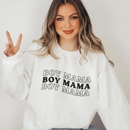 Boy Mama Sweatshirt and T-shirt, Gift for New Mom, Mother’s Day Sweatshirt, New Boy Mom, Cute Mom Shirt, Tshirt for Mom, Future Mom Shirt