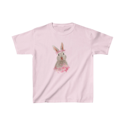 Easter shirt for Kids Easter Bunny Gift Shirt Rabbit T Shirt Passover T shirt Kids Easter clothes Cute Easter Basket Stuffer Heavy Cotton T