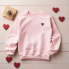 Heart Sweatshirt, Valentines Day Sweatshirt, Galentines Day, Valentines Day Gift, Valentines Outfit, Black Heart, Retro Valentine, Crewneck