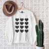 Heart Sweatshirt, Crewneck, Hoodie, Galentines Day, Black Heart, Valentines Gift, Valentines Day, Retro Valentines, Trendy Sweatshirt