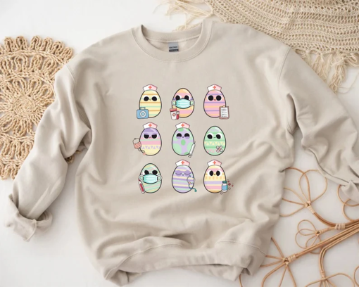 Easter Sweatshirt, Happy Easter Sweater, Easter Sweatshirt, Easter Day, Easter Gift, Easter Eggs, Nurse Sweater, Nurse Easter,CNA Gift Ideas