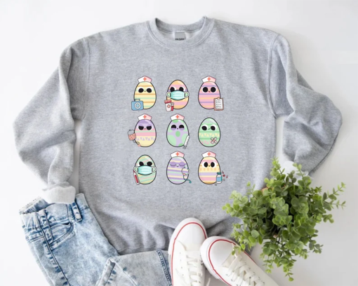 Easter Sweatshirt, Happy Easter Sweater, Easter Sweatshirt, Easter Day, Easter Gift, Easter Eggs, Nurse Sweater, Nurse Easter,CNA Gift Ideas