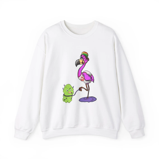 Rastafarian Flamingo Crewneck Sweatshirt Gift- Unisex Tee- Funny Sweatshirt