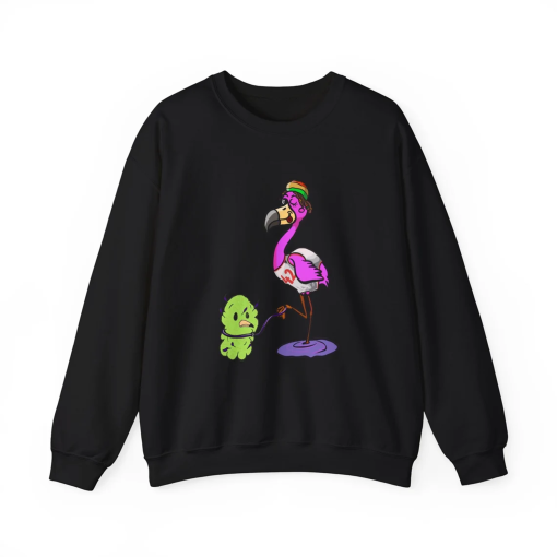 Rastafarian Flamingo Crewneck Sweatshirt Gift- Unisex Tee- Funny Sweatshirt