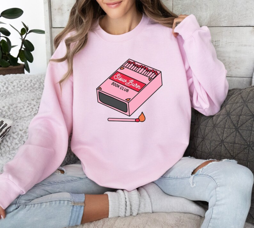 Slow Burn Book Club Sweatshirt, Valentine’s Day Bookish Gift, Dark Academia, Literature Fantasy, Booktok Merch, Valentine Sweatshirt