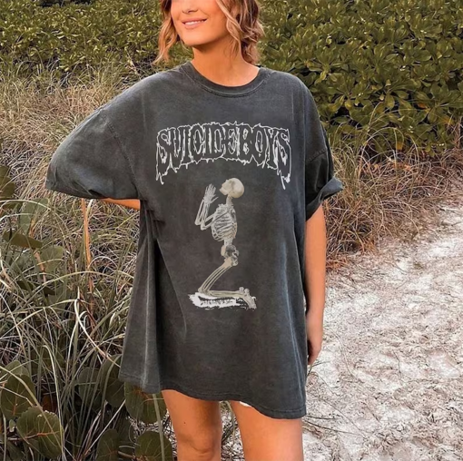 Vintage Suicide Boys Comfort Colors Shirt, SuicideBoys merch, Suicide Boys – Now The Moon’s Rising Album Poster Design Graphic tee Gift