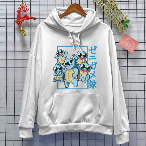 Squirtle Super Squad Cool Hoodie Shirt Cute Hoodie Funny Shirt Tortoise Kawaii Shirt Japanese Anime Shirt