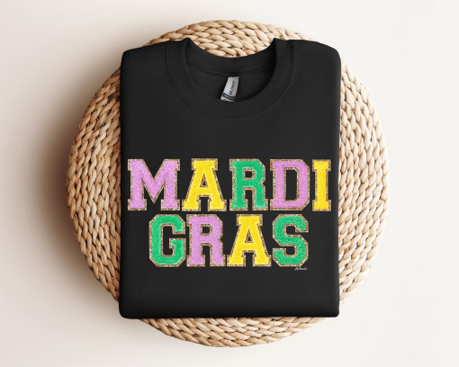 Mardi Gras Sweatshirt, Women Mardi Gras Carnival Shirt, Vintage Mardi Gras Costume, Mardi Gras Party Sweater, Fat Tuesday Gift