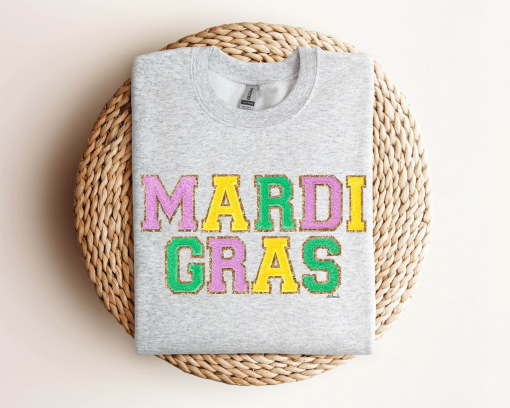 Mardi Gras Sweatshirt, Women Mardi Gras Carnival Shirt, Vintage Mardi Gras Costume, Mardi Gras Party Sweater, Fat Tuesday Gift