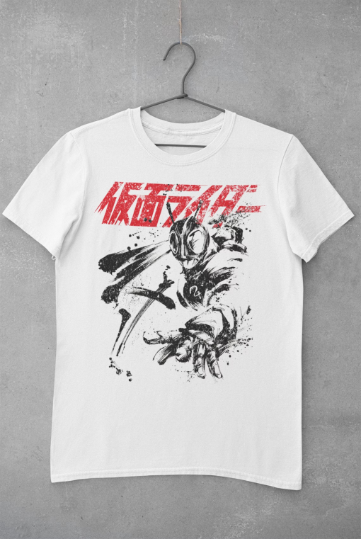 Kamen Rider Vintage Inspired Japanese Graphic Tee. Unisex Manga, Anime, Retro T-shirt.