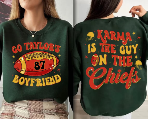 Go Taylor’s Boyfriend Sweatshirt, Travis Kelce Hoodies, Taylor Football, Game Day Sweater, Funny Football Sweatshirt, Football Fan Gift Tee