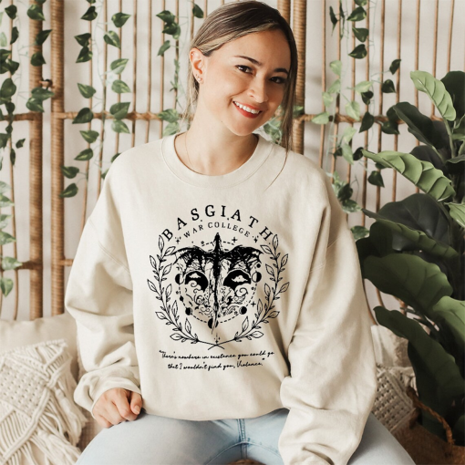 Fourth Wing Sweatshirt, Custom Basgiath War College, Dragon Rider,Violet Sorrengail,Xaden Riorson,Riders Quadrant,Fantasy Reader