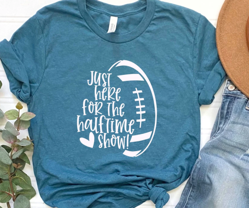 Just Here For The Halftime Show Tshirt, Super Bowl Sunday Shirt, Unisex Football Gameday Shirt, Super Bowl Party Jersey, Funny Game Day Tee