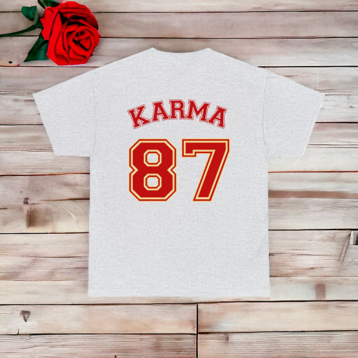 Karma is my Boyfriend T-Shirt | Short Sleeve Tee Karma 87 | Super Bowl Kelce Taylor Swiftie Chiefs Eras Tour Sweatshirt Tee | Hot Girl Walk