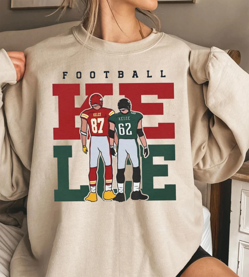 Vintage Jason Kelce & Travis Kelce Sweatshirt,Gameday Shirt,90s Sports Bootleg Style, Football Fan Gift Shirt,American Football Sweatshirt