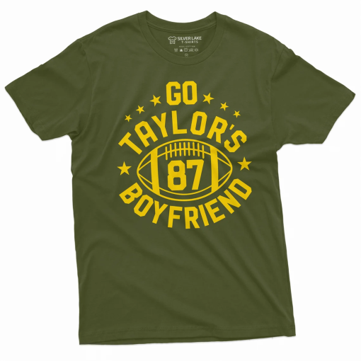 Go Taylor’s Boyfriend Shirt Funny TS Inspired Shirt Travis and Taylor T-Shirt Football Funny Shirts Football Fan Gifts Shirt For Her Women