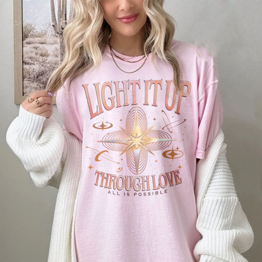 Light It Up Bryce Quinlan Comfort Colors Shirt, Lunathion Crescent City Shirts, Through Love All Is Possible, BookTok Merch, Bookish Gifts