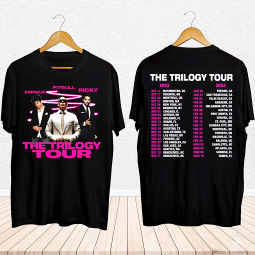 The Trilogy Tour 2023 2024 Enrique Iglesias X Pitbull X Ricky Martin T-Shirt, Enrique Iglesias Concert Shirt, The Trilogy Tour Merch Shirt