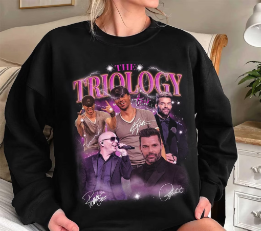 The Trilogy Tour 2023 2024 Enrique Iglesias X Pitbull X Ricky Martin T-Shirt, Enrique Iglesias Concert Shirt, The Trilogy Tour Merch Shirt