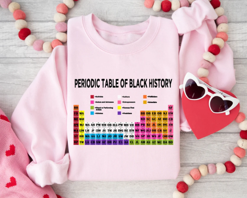 Periodic Table of Black History Sweatshirt, Black History Month Shirt, Periodic Table of Black History Shirt,Black Pride Shirt,Black History