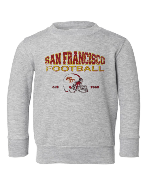 Vintage San Francisco Football Toddler Sweatshirt | Youth San Fran Football Top | Kids San Francisco Football Shirt