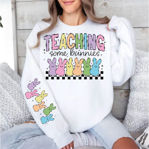 Teaching Some Bunnies SVG PNG, Teacher Svg, Easter Svg, Easter Bunny Svg, Retro Easter Png, Easter Sublimation Design, Digital Download