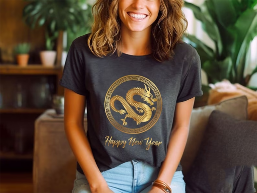 Lunar New Year Shirt, Happy New Year Gifts, Year of the Dragon Tshirts, Chinese Dragon Tees, Chinese New Year T-Shirts, Dragon T Shirts