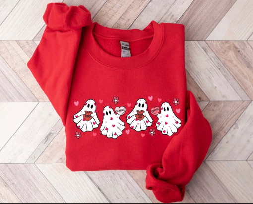 Valentines Ghost Sweatshirt,Cute Ghost Sweater,Spooky Valentine ,Boo Boo Valentine,Valentines Day Gift,Husband Valentines,XOXO Sweatshirt