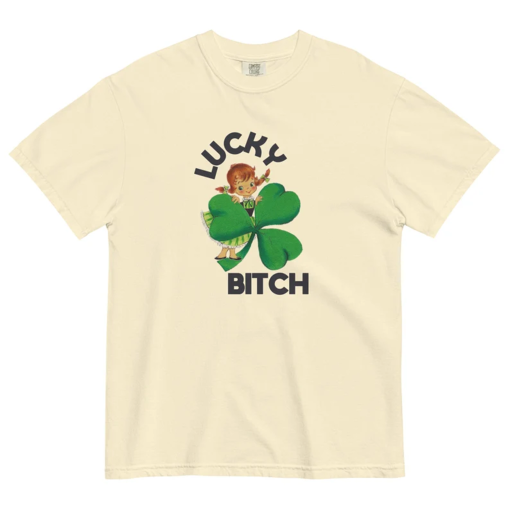 Lucky Bitch St. Patrick’s Day Top, Retro St. Patrick’s Day Graphic Tee, St. Patrick’s Day Tee Shirt, Comfort Colors