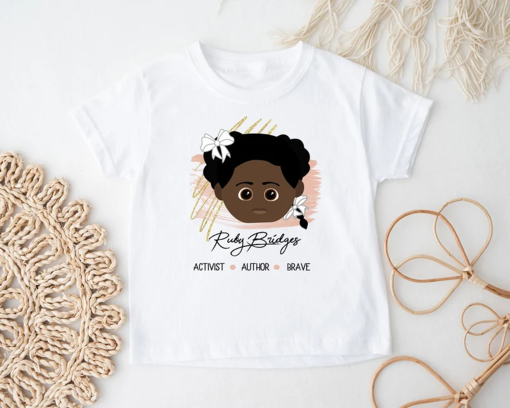 Ruby Ridges Shirt For Little Girls, Black History Month T-Shirt For Kids