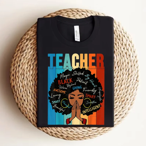 Vintage Afro Black History Month Teacher Shirt, Melanin Teacher Shirt, Celebrate Black History Month Teacher Tee, Melanin Teacher Shirt