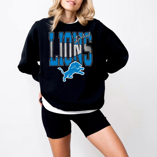 Detroit Football Sweatshirt/ Lions Football Crewneck/ Detroit Football Shirt/ Detroit Sports Sweatshirt/ Detroit Football Shirt